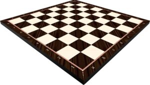 Houten schaakbord bruin/beige - Maat L 30cm