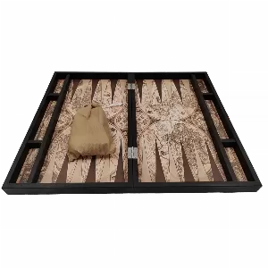 Luxe leren backgammon koffer